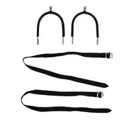 QWUUYEC Horse Spurs with Straps, Western Stainless Steel Leather for Equestrian Boots, 1 Pair - Durable Comfort, Adjustable Fit, Ideal for Riding Training and Horsemanship (M)