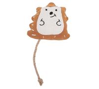 QWUUYEC Interactive Squeaky Plush Cat Chew Toy, Soft Cotton Linen Fabric for Teething and Playing - Engaging Catnip Scent, Sound Paper Stimulates Play, Safe for Kittens and Adult Cats (Hedgehog)