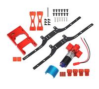 QWUUYEC Metal Frame Girder with Motor Set Metal, Durable Design for MN90 MN90K MN91 MN91K MN45 MN45K MN99 MN99S RC Cars (Red)
