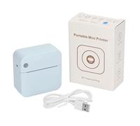 QWUUYEC Mini Printer Student Blue Mini Pocket Portable Bluetooth Thermal Printer for Wrong Questions Notes Photos Documents