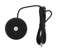 QWUUYEC OmniDirectional USB Desktop Microphone, Noise Cancelling, Black - Plug and Play, Mute Button, Ideal for Online Meetings and Conferences