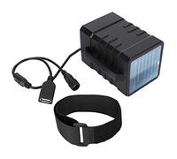 QWUUYEC Portable Lithium Battery Pack, Plastic Cover for Bike Light Headlamp, Black - USB Charging, Power Display, Reliable Outdoor Use