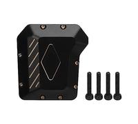 QWUUYEC RC Diff Cover Black Brass Axle Cover - Durable Wear Resistant Upgrade for RC Crawler Car, Stylish Design for Improved Traction and Stability