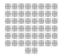 QWUUYEC Reflector Target Sticker, Self Adhesive Reflective Tape, 50 Pieces 6x6cm - High Visibility Reflective Film, Wide Application for Measurement and Construction (4 * 5cm)