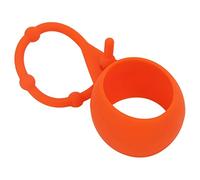 QWUUYEC Silicone Golf Ball Holder Soft Protective Cover Fall Resistant Keyring Backpack Holder, Adjustable Knots for Secure Fit - Durable Silicone, Easy Carry for Golfers (Orange)