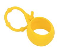 QWUUYEC Silicone Golf Ball Holder Soft Protective Cover, Fall Resistant, Keyring Backpack Waist Carry - Food Grade Material, Adjustable Knots, Easy to Wear and Carry (Yellow)