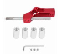 QWUUYEC Stainless Steel Adjustable Height Lever Extension for Manual Shift Knob, Aluminum Alloy, 170mm - Durable Construction, Smooth Shift Action, Comfortable Driving Experience (Red)