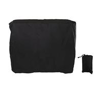 QWUUYEC Table Cover Black Zippered 210 Silver Coated Polyester Taffeta 155x75x150cm - Waterproof, Tear Resistant for Patio and Outdoor Use