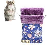QWUUYEC Thicken Flannelette Canvas Small Pets Sleeping Bag, Warm Nest House Bed for Squirrel Hamster Sugar Glider - Soft Comfortable, Durable Cotton Fabric, Easy to Hang and Clean (Small Size)