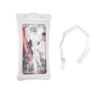 QWUUYEC Universal Floating Waterproof Phone Bag Pouch, TPU Material, Fits Phones Below 7.2 Inches - Floating Design, Fingerprint Friendly, Hands - Free Lanyard for Swimming and Boating (White)