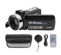 QWUUYEC Video Camera with 3 Inch IPS Screen, 1080P 30FPS, 30MP, 18X Digital Zoom, Remote Control Camcorder - Full HD Recording, Webcam Compatible, Portable for Wedding and Travel