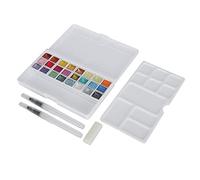 QWUUYEC Watercolor Paint Set Home Outdoor Bright Color Pearlescent Watercolor Pigment with Box (type 3)