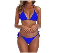 QWUVEDS Bikini Swimsuit for Women Black Brazilian String Bikini Swimsuit Triangle Top Bathing Suits Swimsuits Swimsuit Long Sleeve Bikini Teen Girls Micro Bikini Sexy Extreme Bikini, BU1, S
