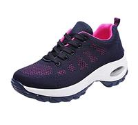 QWUVEDS Casual shoes women's sports shoes girls trainers black women's fashion work shoe comfort student foot shoe thick shoes women's size 39 trainers & sports shoes for women trainers, blue, 9 UK