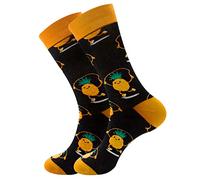 QWUVEDS Men Women Adult Geometric Fruit Pineapple Socks Street Socks Astronaut Socks Socks Ladies 35-38 Christmas, orange, One Size
