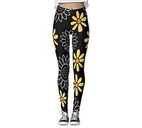 QWUVEDS Nose Sun Protection Women Casual Sunflower Print Tights Leggings Control Yoga Sports Leggings for Women Leggings with High Waist Men Backpack, yellow, XL