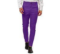 QWUVEDS Stretch Jeans Men's Jeans Stretch Skinny Jeans Men's Business Suit Trousers for Men, Plain Large Size, Refreshing, Comfortable Casual Trousers, Business Trousers, Blue Women, purple, XL