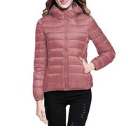 QWUVEDS Women's Ultra Light Packable Puffer Insulated Coats Thick Warm Slim Down Jacket with Hood and Pockets Women Warm Waterproof Lightweight Windproof Winter Coat (with Hood and without Hood), A2