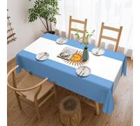 Qwvbn Argentine flag Square lace tablecloth 54x72in waterproof and wrinkle-resistant, suitable for dining tables and tea tables