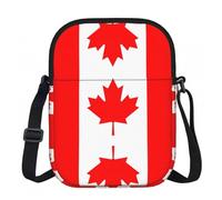 Qwvbn Canadian flag Prints Zipper crossbody bag | Waterproof With Multiple Pockets, Suitable For Travel And Everyday Use, Suitable For Both Men And Women.
