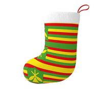 Qwvbn Christmas decoration stockings Native Hawaiian Flag Prints holiday accessories soft touch for holiday parties Christmas tree fireplace