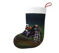 Qwvbn Christmas decoration stockings Tropical rainforest spiders Prints holiday accessories soft touch for holiday parties Christmas tree fireplace