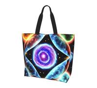 Qwvbn Cosmic Stars Prints Women'S Single-Shoulder Shopping Bag Spacious Stylish Design Perfect For Daily Commutes And Shopping.