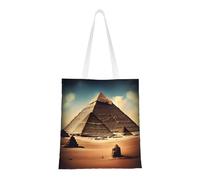Qwvbn Dreaming Of The Pyramids Of Khufu Canvas Tote Bags Are Reusable And Suitable For Shopping, Going To School, Going To Work, Etc.