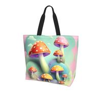 Qwvbn Dreamy Little Mushroom Prints Women'S Single-Shoulder Shopping Bag Spacious Stylish Design Perfect For Daily Commutes And Shopping.