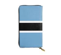 Qwvbn Flag of Botswana Prints Leather Long Clutch Wallet for Storing Cash Checks, and Mobile Phones Suitable for Both Men and Women.
