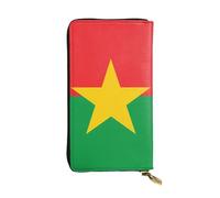 Qwvbn Flag of Burkina Faso Prints Leather Long Clutch Wallet for Storing Cash Checks, and Mobile Phones Suitable for Both Men and Women.
