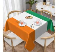 Qwvbn Flag of Cote d'Ivoire Prints Square Decorative Tablecloth 54"x54" Waterproof And Wrinkle-Resistant Suitable For Parties Weddings And Restaurants