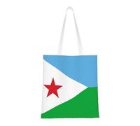 Qwvbn Flag Of Djibouti Canvas Tote Bags Are Reusable And Suitable For Shopping, Going To School, Going To Work, Etc.