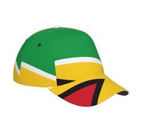 Qwvbn Flag of Guyana Fashionable Baseball Cap with Adjustable Design, Suitable for Running, Exercise, and Outdoor Sports. Black