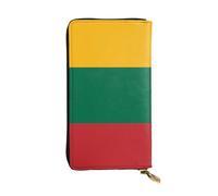 Qwvbn Flag of Lithuania Prints Leather Long Clutch Wallet for Storing Cash Checks, and Mobile Phones Suitable for Both Men and Women.