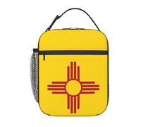 Qwvbn Flag of New Mexico Convenient Handheld Insulated Lunch Bag Reusable Suitable for Work, Travel, picnics, Office use, etc.