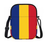 Qwvbn Flag of Romania Prints Zipper crossbody bag
