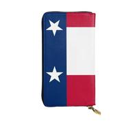 Qwvbn Flag of Texas Prints Leather Long Clutch Wallet for Storing Cash Checks, and Mobile Phones Suitable for Both Men and Women.