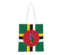 Qwvbn Flag Of The Commonwealth Of Dominica Canvas Tote Bags Are Reusable And Suitable For Shopping, Going To School, Going To Work, Etc.