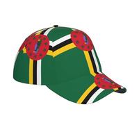 Qwvbn Flag of The Commonwealth of Dominica Fashionable Baseball Cap with Adjustable Design, Suitable for Running, Exercise, and Outdoor Sports. Black