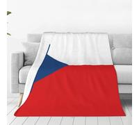 Qwvbn Flag of the Czech Republic Prints Multi-Size Super Soft Blanket 50"x40" Fluffy Soft Warm And Comfortable Suitable For Living Room Bedroom And Travel