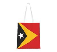 Qwvbn Flag Of Timor-Leste Canvas Tote Bags Are Reusable And Suitable For Shopping, Going To School, Going To Work, Etc.