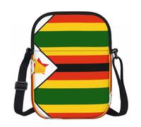Qwvbn Flag of Zimbabwe Prints Zipper crossbody bag | Waterproof With Multiple Pockets, Suitable For Travel And Everyday Use, Suitable For Both Men And Women.