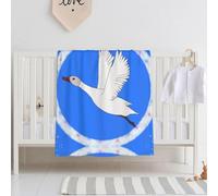 Qwvbn flying white goose Ultra-soft baby blanket Soft, breathable, and free of harmful substances, this blanket is perfect for babies.