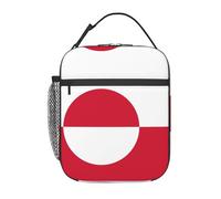 Qwvbn Greenland Flag Convenient Handheld Insulated Lunch Bag Reusable Suitable for Work, Travel, picnics, Office use, etc.