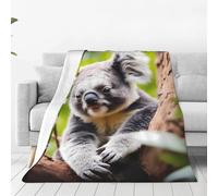 Qwvbn Happy Cute koala Prints Multi-Size Super Soft Blanket 50"x40" Fluffy Soft Warm And Comfortable Suitable For Living Room Bedroom And Travel