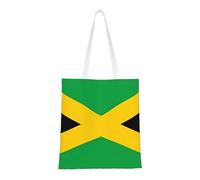 Qwvbn Jamaica Flag Canvas Tote Bags Are Reusable And Suitable For Shopping, Going To School, Going To Work, Etc.