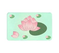 Qwvbn Lotus flowers waiting to bloom Prints Non-slip floor mat 20x31.5in comfortable and non-slip suitable for bathrooms doorways and kitchens.
