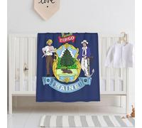 Qwvbn Maine State Flag Ultra-soft baby blanket Soft, breathable, and free of harmful substances, this blanket is perfect for babies.