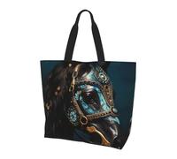 Qwvbn Medieval War Horses Prints Women'S Single-Shoulder Shopping Bag Spacious Stylish Design Perfect For Daily Commutes And Shopping.